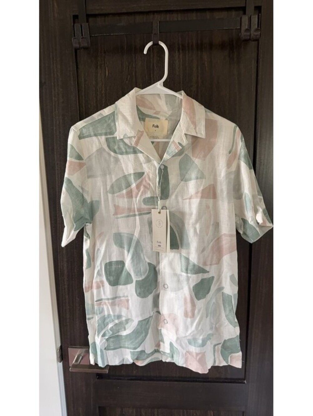 Folk Abstract Pattern Short Sleeve Shirt